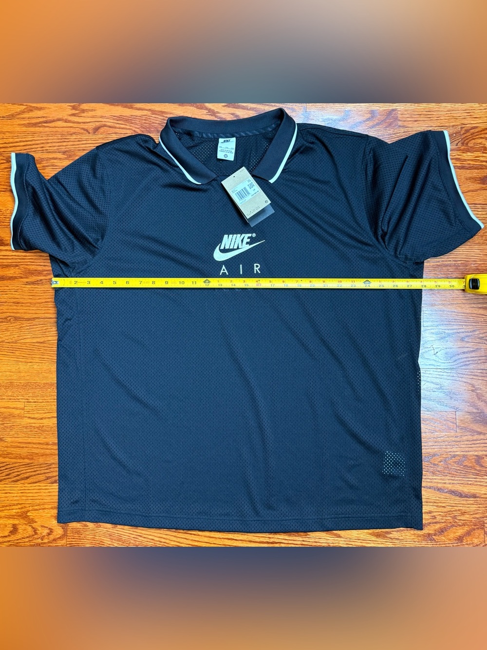 Gorgeous Nike Black Mesh Polo with White Trim!!! - Picture 7 of 8